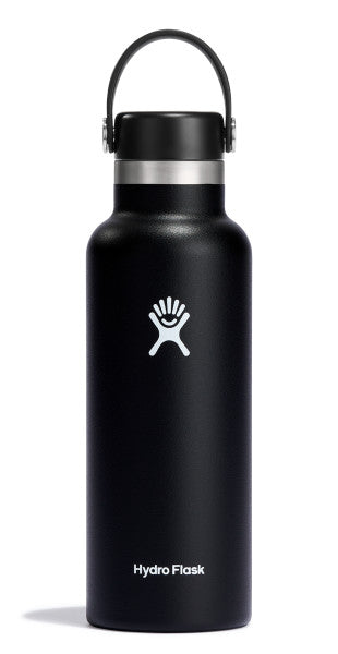 Load image into Gallery viewer, HYDRO FLASK 18OZ STAND MOUTH FLEX CAP BLACK
