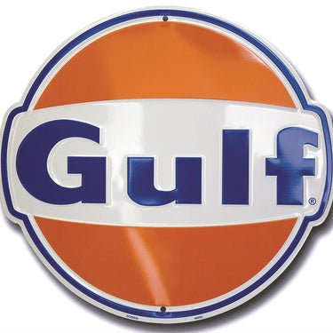 Gulf Embossed Aluminum Sign
