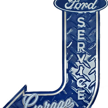 Bent Arrow Ford Service Metal Sign