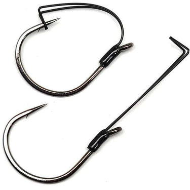 Gamakatsu Black Finesse Wide Gap Hook, Weedless, Size 1 (5 Pack)