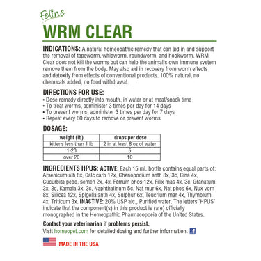 HomeoPet Feline WRM Clear
