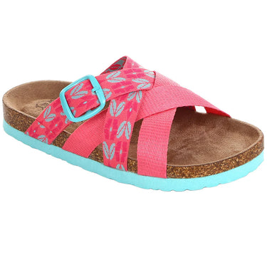 Kid's Jillian Cork Sandal (Pink/Aqua) Size Little Kids 13