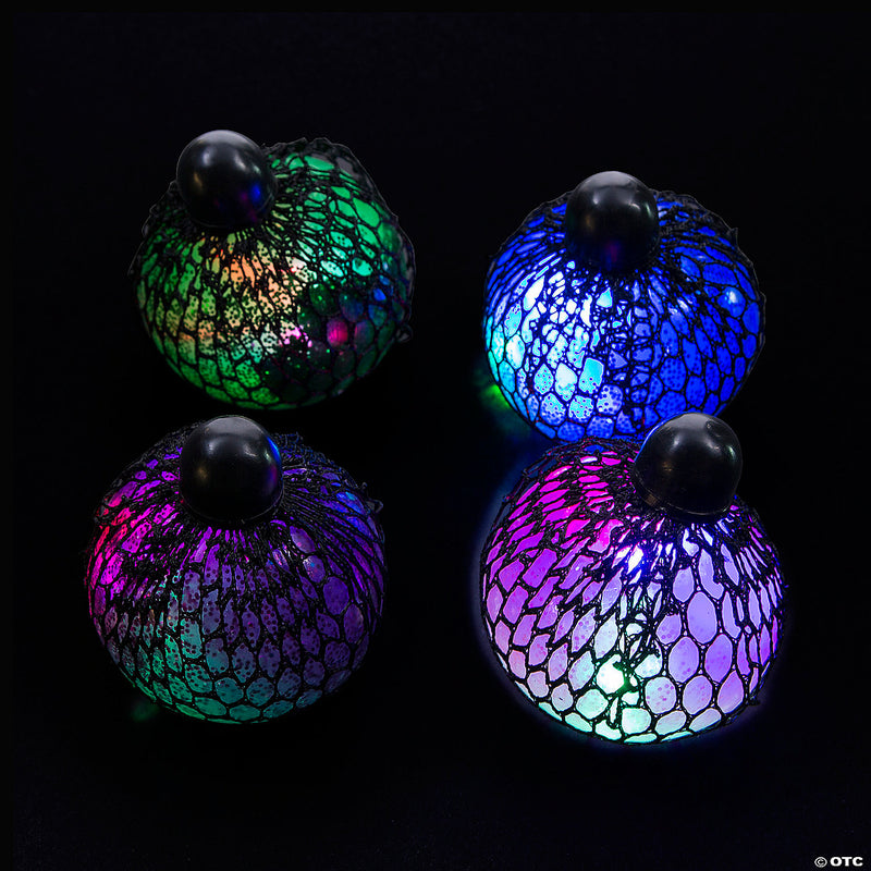 Load image into Gallery viewer, Glitter Light-Up Mesh Squeeze Balls
