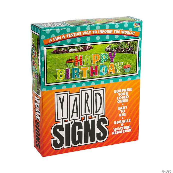 Happy Birthday Letter Yard Signs