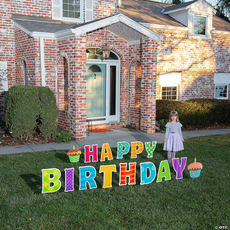 Load image into Gallery viewer, Happy Birthday Letter Yard Signs
