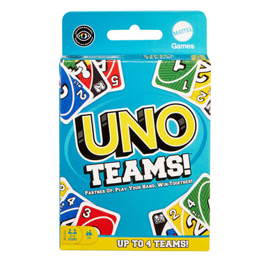 UNO Teams card game box in blue