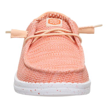 HEYDUDE Wendy Stretch Sox Shoe (Peach) Size Women's 8