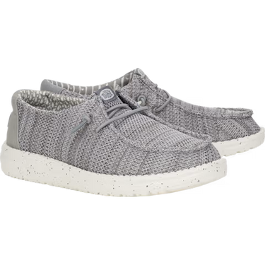 HEYDUDE Wally Youth Stretch Sox Shoe (Grey) Size C12