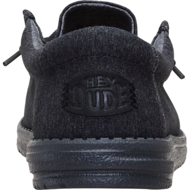 HEYDUDE Wally Stretch Jersey Shoe (Black/Black) Size Men's 8