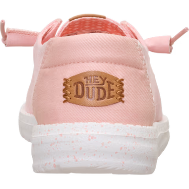 HEYDUDE Wendy Chambray Grid Shoe (Pale Pink) Size Women's 6