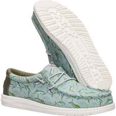 HEYDUDE Wally Bluewater Shoe (Iceberg Green/Multi) Size Men's 10