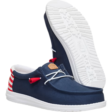 HEYDUDE Wally Americana II Shoe (Navy Blazer/Multi) Size Men's 8