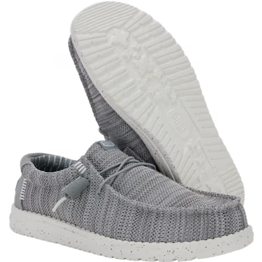 HEYDUDE Wally Stretch Sox Shoe (Grey) Size Men's 8