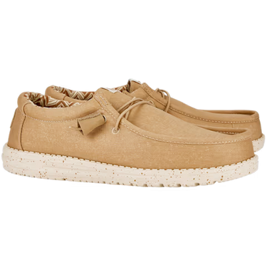HEYDUDE Wally Stretch Canvas Shoe (Tan) Size Men's 9