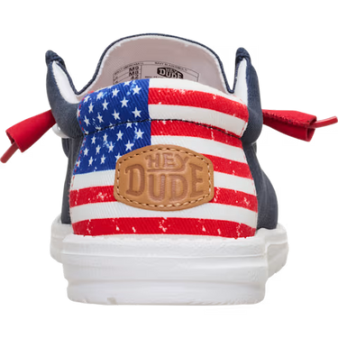HEYDUDE Wally Americana II Shoe (Navy Blazer/Multi) Size Men's 8