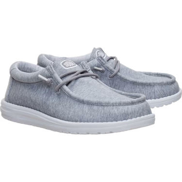 HEYDUDE Wally Stretch Jersey Shoe (Grey) Size Men's 8