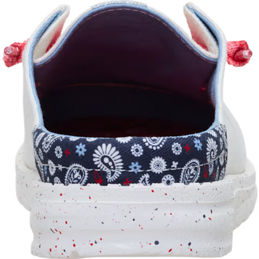 HEYDUDE Wendy Slip Americana Paisley Shoe (White/Multi) Size Women's 6