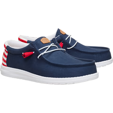 HEYDUDE Wally Americana II Shoe (Navy Blazer/Multi) Size Men's 8
