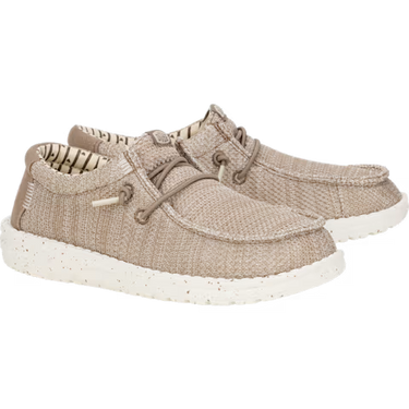 HEYDUDE Wally Youth Stretch Sox Shoe (Walnut) Size C12