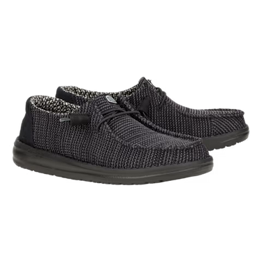 HEYDUDE Wendy Stretch Sox Shoe (Black/Black) Size Women's 6