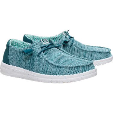 HEYDUDE Wendy Stretch Sox Shoe (Deep Teal) Size Women's 7