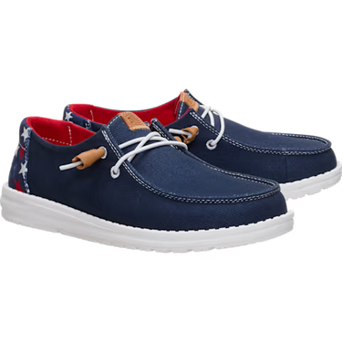 HEYDUDE Wendy Americana Stars Shoe (Navy/Multi) Size Women's 7