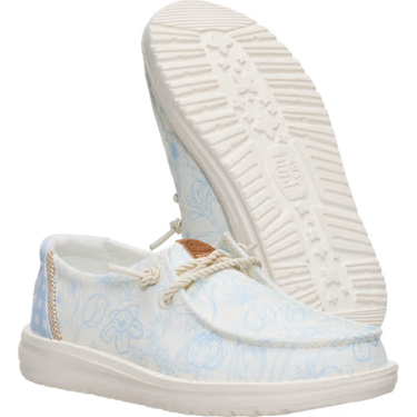 HEYDUDE Wendy Youth Garden Floral Shoe (Skyway Blue/Multi) Size C12