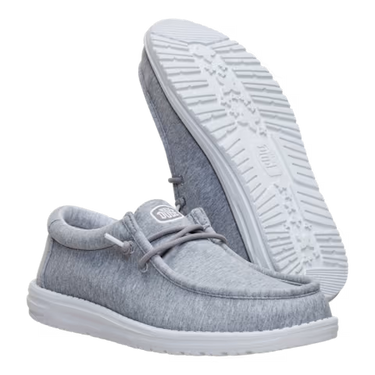 HEYDUDE Wally Stretch Jersey Shoe (Grey) Size Men's 8