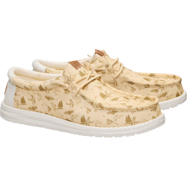 HEYDUDE Wally Fly Fishing Shoe (Boulder Tan/Egret) Size Men's 8
