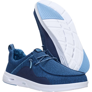 HEYDUDE Wally Hey2O Mesh Shoe (Navy Blazer/White) Men's 8