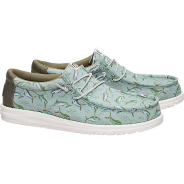 HEYDUDE Wally Bluewater Shoe (Iceberg Green/Multi) Size Men's 10