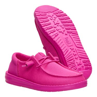 HEYDUDE Wendy Funk Mono Shoe (Fuchsia Pink) Size Women's 6