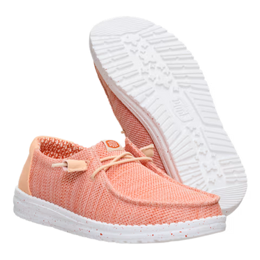 HEYDUDE Wendy Stretch Sox Shoe (Peach) Size Women's 8