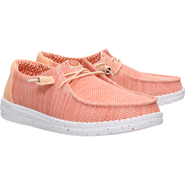 HEYDUDE Wendy Stretch Sox Shoe (Peach) Size Women's 8