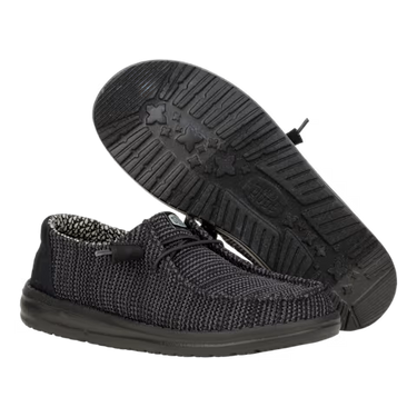 HEYDUDE Wendy Stretch Sox Shoe (Black/Black) Size Women's 6