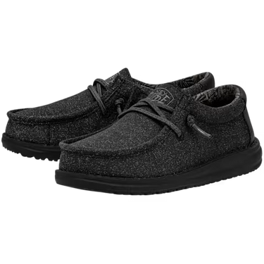 HEYDUDE Wally Youth Basic Shoe (Black) Size C12