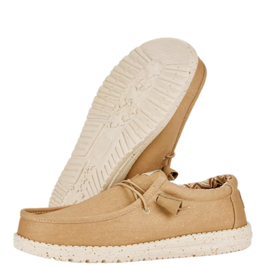 HEYDUDE Wally Stretch Canvas Shoe (Tan) Size Men's 9