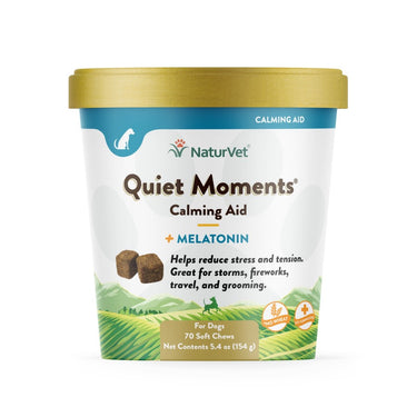 NaturVet Quiet Moments Calming Aid Plus Melatonin Soft Chew