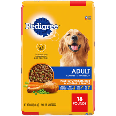Pedigree Complete Nutrition Chicken, Rice & Vegetable Adult Dry Dog Food 18lb