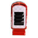 Top view of the red Kool Kombi showing its white roof and windows
