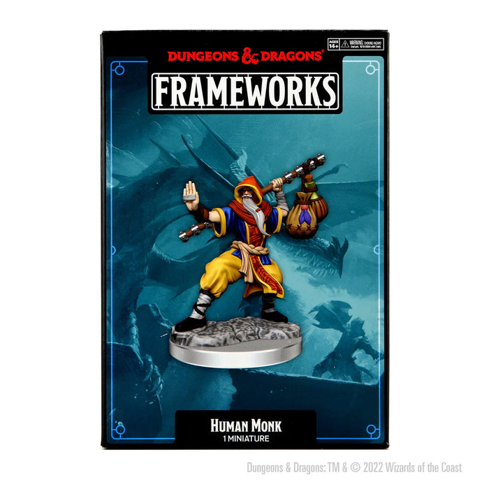 D&D FRAMEWORKS: HUMAN MONK MALE - UNPAINTED AND UNASSEMBLED