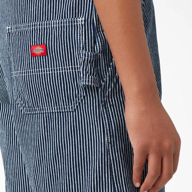 Dickies Women's Relaxed Fit Bib Shortalls (Rinsed Hickory Stripe) Size XXL