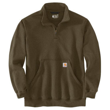 Carhartt Loose Fit Midweight Quarter Zip Mock Neck Sweatshirt (Burnished Logs) Size XL