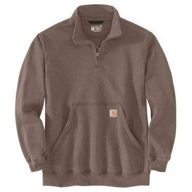 Carhartt Loose Fit Midweight Quarter-Zip Mock-Neck Sweatshirt (Dark Sepia) Size M