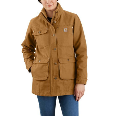 Carhartt Women's Loose Fit Weathered Duck Coat (Carhartt Brown) Size L