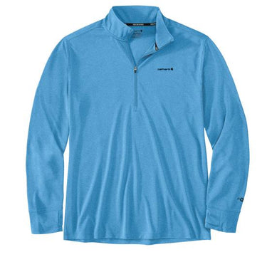 Carhartt Force Sun Defender™ Relaxed 1/2-Zip (Tranquil Blue Heather) Size L