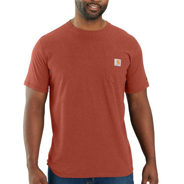 Carhartt Force® Relaxed Fit Short-Sleeve Pocket T-Shirt (Saddle Red Heather) Size S