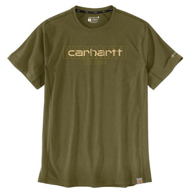 Carhartt Force® Relaxed Fit Midweight Short-Sleeve Logo Graphic T-Shirt (Dark Bronzed Green) Size 3XL