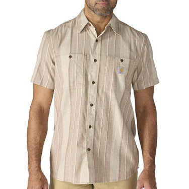 Carhartt Men's Bozeman Relaxed Short Sleeve Plaid Shirt (Red Duck) Size