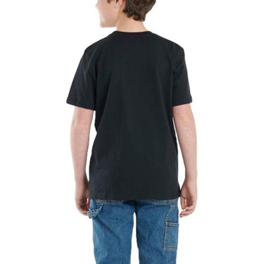 Carhartt Boys Short-Sleeve Logo T-Shirt (Black) Size L